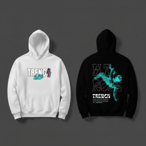 white t shirt (purple design)